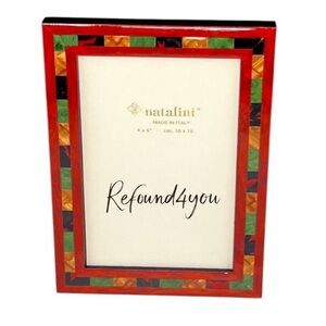 Natalini - ‘Jewel Tones’ wood picture frame. 4” x 6”. NWT